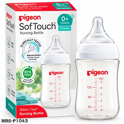 Pigeon Soft Touch Feeding Bottle 160 ml (Single Bottle)